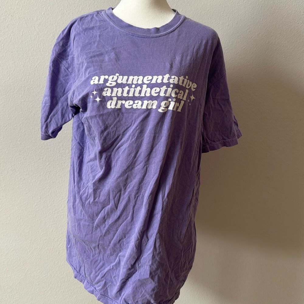 Comfort Colors | Argumentative Antithetical Dream Girl Lyrics T-Shirt | Size L
